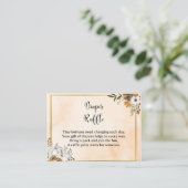 Autumn Pumpkin Diaper Raffle Card – Fall Contactkaartje (Staand voorkant)