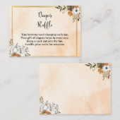 Autumn Pumpkin Diaper Raffle Card – Fall Contactkaartje (Voorkant / Achterkant)
