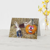 Autumn pumpkin en Indiase maïs Kaart (Gele Bloem)