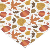 Autumn Pumpkin en Leaf Pattern Korte Tafelloper (Hoek)