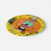 Autumn Pumpkin Face Papieren Bordje (Gekanteld)