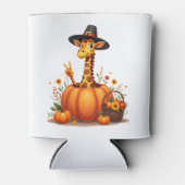 Autumn Pumpkin Fall Giraffe Thanksgiving Womens Me Blikjeskoeler (Voorkant)