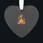 Autumn Pumpkin Fall Giraffe Thanksgiving Womens Me Ornament<br><div class="desc">Autumn Pumpkin Fall Giraffe Thanksgiving Womens Mens Kids Long Sleeve T-Shirt (4)</div>