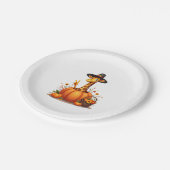 Autumn Pumpkin Fall Giraffe Thanksgiving Womens Me Papieren Bordje (Gekanteld)