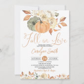 Autumn Pumpkin Falling in Love Vrijgezellenfeest Kaart (Voorkant)