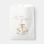 Autumn Pumpkin Floral Baby shower Bedankzakje (Voorkant)