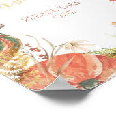 Autumn Pumpkin Floral Baby shower Favors Poster (Hoek)
