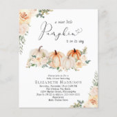 Autumn Pumpkin Floral Baby shower Invitation (Voorkant)