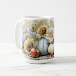 Autumn Pumpkin Floral Mok