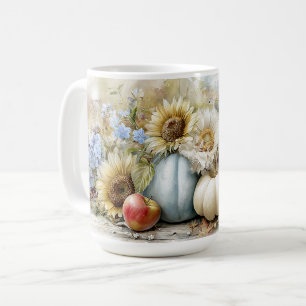 Autumn Pumpkin Floral Mok