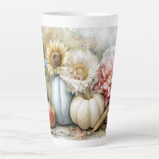 Autumn Pumpkin Floral Mok (Voorkant)