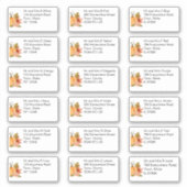 Autumn Pumpkin Floral Naam en adres Sticker (Voorkant)