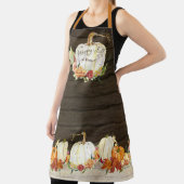 Autumn Pumpkin Foliage Wood Happy Herfst Familiena Schort (Insitu)