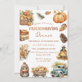 Autumn Pumpkin Friendsgiving Diner uitnodiging (Voorkant)