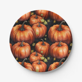 Autumn Pumpkin Halloween Papieren Bordje