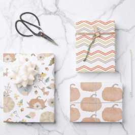 Autumn Pumpkin Herfst Gift Wrap Paper