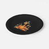 Autumn Pumpkin Herfst Giraffe Thanksgiving Womens  Papieren Bordje (Gekanteld)