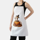 Autumn Pumpkin Herfst Giraffe Thanksgiving Womens Schort (Insitu)