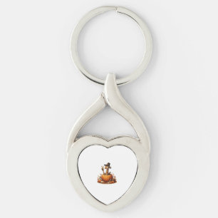 Autumn Pumpkin Herfst Giraffe Thanksgiving Womens Sleutelhanger