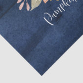 Autumn Pumpkin Herfst Leaf Navy Blue Wood Decoupag Tissuepapier (Detail)