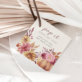 Autumn Pumpkin & Herfst Wildbloemen Baby shower Bedankjes Labels