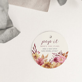 Autumn Pumpkin & Herfst Wildbloemen Baby shower Bedankjes Labels