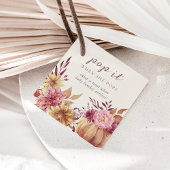 Autumn Pumpkin & Herfst Wildbloemen Baby shower Bedankjes Labels