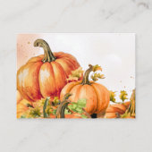 Autumn Pumpkin How Many Candies Baby Shower Game Informatiekaartje (Achterkant)