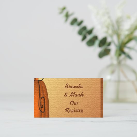 Autumn Pumpkin Kaart voor getextureerd weddenschap (Staand voorkant)