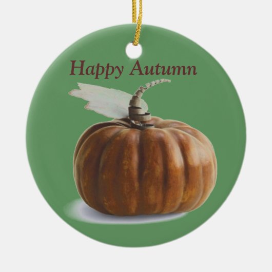 Autumn Pumpkin Keramisch Ornament (Voorkant)