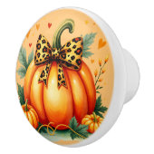 Autumn Pumpkin Keramische Knop (Rechts)