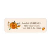 Autumn Pumpkin Label (Voorkant)