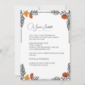 Autumn Pumpkin Leaves Lijst Thanksgiving Kaart (Voorkant)