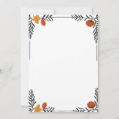 Autumn Pumpkin Leaves Lijst Thanksgiving Kaart (Achterkant)