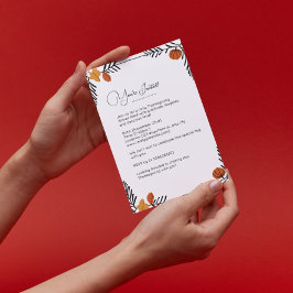 Autumn Pumpkin Leaves Lijst Thanksgiving Kaart