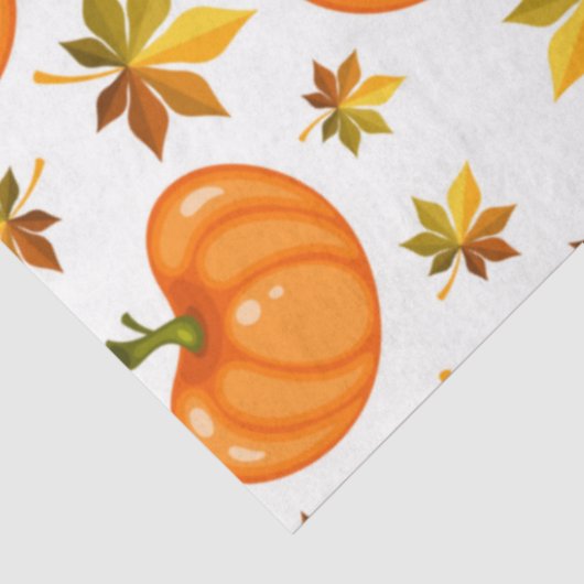 Autumn Pumpkin Leaves Tissue Paper | Weefselpapier Tissuepapier (Detail)