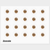 Autumn Pumpkin Mama Ronde Sticker (Vel)
