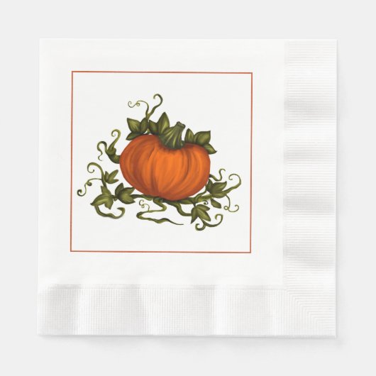 Autumn Pumpkin Paper Napkin Servet (Voorkant)