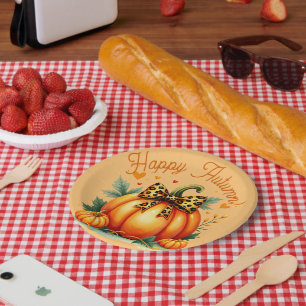 Autumn Pumpkin Papieren Bordje