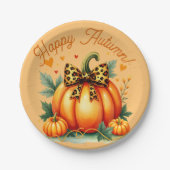 Autumn Pumpkin Papieren Bordje (Voorkant)