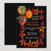 Autumn Pumpkin Party Uitnodigingen (Voorkant / Achterkant)