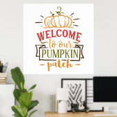 Autumn Pumpkin Patch Poster (Thuiskantoor)