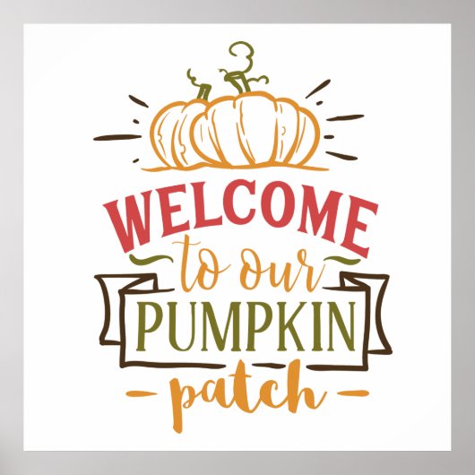 Autumn Pumpkin Patch Poster (Voorkant)