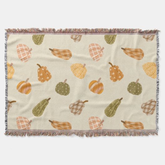 Autumn Pumpkin Patch – Rustic Herfst Co Deken (Voorkant)