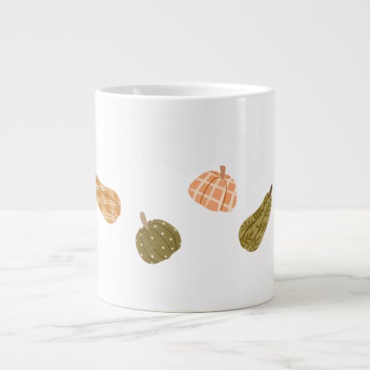 Autumn Pumpkin Patch – Rustic Herfst Co Grote Koffiekop (Voorkant)