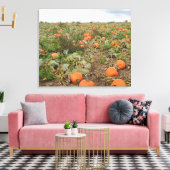 Autumn Pumpkin-patchfotografie Canvas Afdruk (Insitu (Woonkamer))