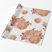 Autumn Pumpkin Pattern Cadeaupapier (Uitgerold)