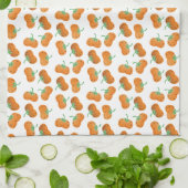 Autumn Pumpkin Pattern Herfst Oranje Green Theedoek (Gevouwen)