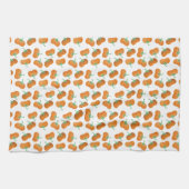 Autumn Pumpkin Pattern Herfst Oranje Green Theedoek (Horizontaal)