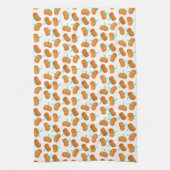 Autumn Pumpkin Pattern Herfst Oranje Green Theedoek (Verticaal)